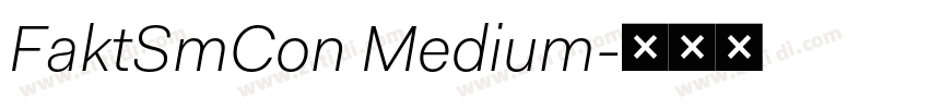 FaktSmCon Medium字体转换